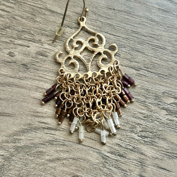 Boho Statement Earring Bundle of 3 - Silver & Bronze Filigree Lot - Picture 7 of 15